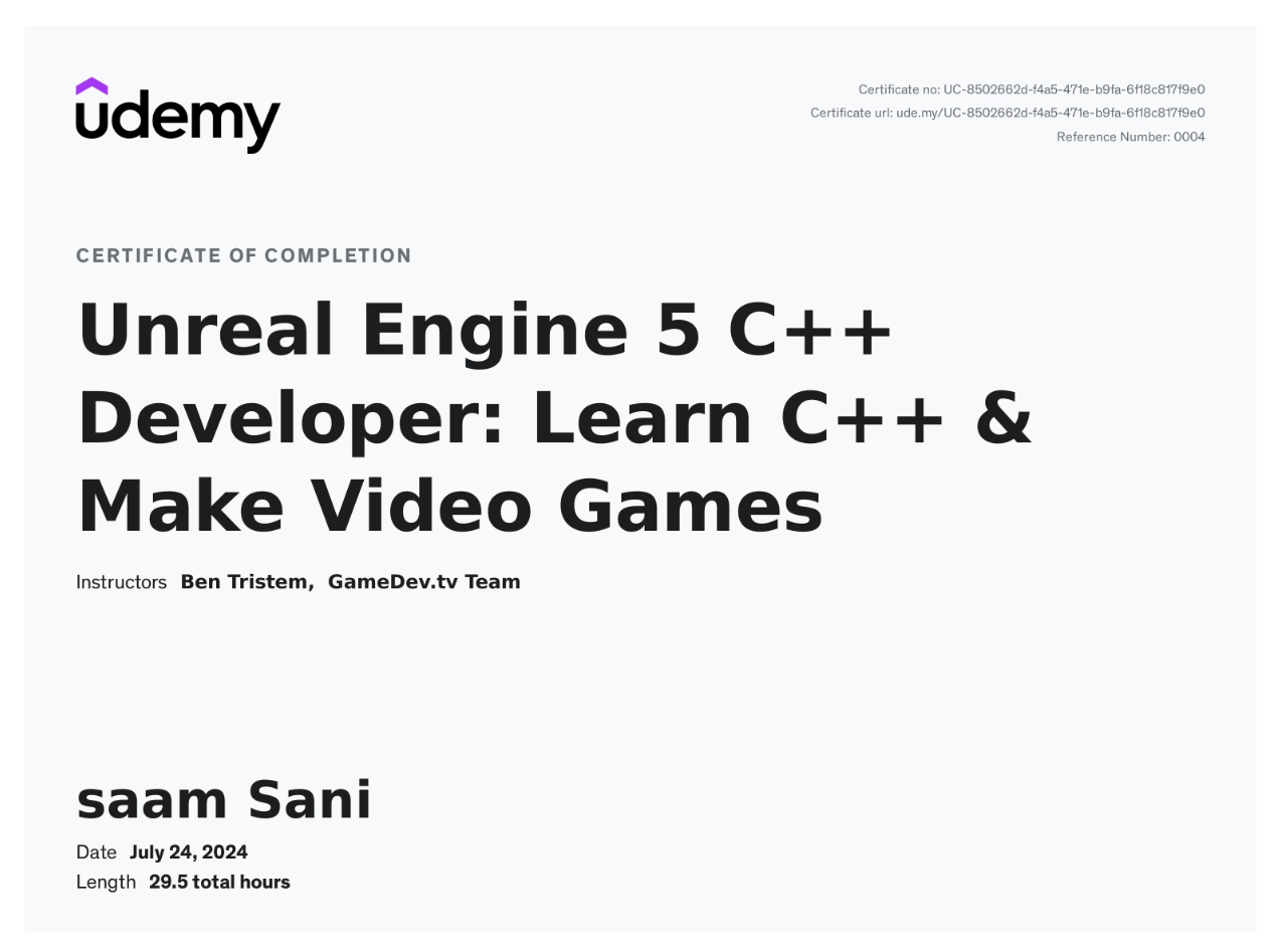 Unreal Engine Certification